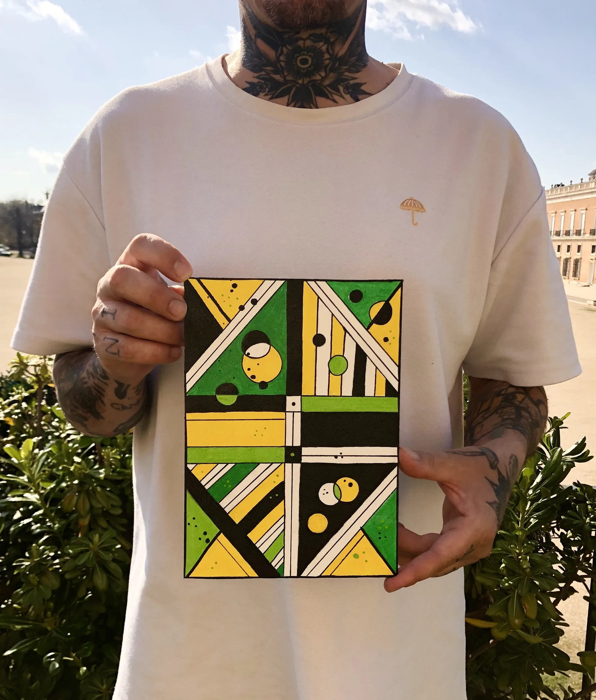 Pintura geométrica · Qbos Body Art